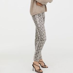 H&M Snake Leather Pants Size 4